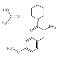acetic acid; 2-amino-3-(4-methoxyphenyl)-1-(1-piperidyl)propan-1-one结构式