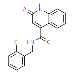 N-(2-chlorobenzyl)-2-hydroxyquinoline-4-carboxamide结构式