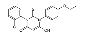 3-(2-chlorophenyl)-1-(4-ethoxyphenyl)-6-hydroxy-2-thioxo-2,3-dihydropyrimidin-4(1H)-one结构式