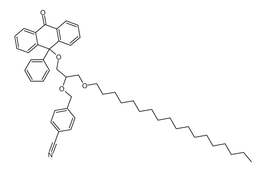 2-(4-Cyanbenzyloxy)-1-octadecyloxy-3-(tritylonoxy)propan结构式