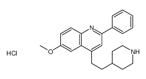 Quinoline, 6-methoxy-2-phenyl-4-(2-(4-piperidinyl)ethyl)-, monohydroch loride结构式
