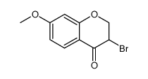 3-bromo-2,3-dihydro-7-methoxy-4H-1-benzopyran-4-one Structure