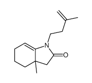 2H-Indol-2-one,1,3,3a,4,5,6-hexahydro-3a-methyl-1-(3-methyl-3-butenyl)-(9CI) structure