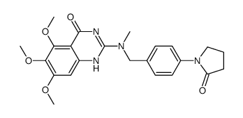 5,6,7-trimethoxy-2-{methyl-[4-(2-oxo-pyrrolidin-1-yl)-benzyl]-amino}-1H-quinazolin-4-one结构式