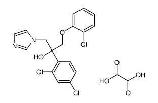 1H-Imidazole-1-ethanol, alpha-((2-chlorophenoxy)methyl)-alpha-(2,4-dic hlorophenyl)-, ethanedioate salt Structure