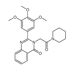 1-(4-Oxo-2-(3,4,5-trimethoxyphenyl-3(4H)-quinazolinyl)acetyl)piperidin e结构式