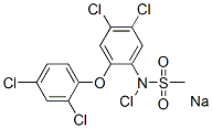 sodium chloro-N-[4,5-dichloro-2-(2,4-dichlorophenoxy)phenyl]methanesulphonamidate Structure