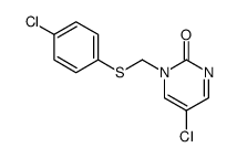 5-chloro-1-(4-chlophenylsulfenyl)methyl-2(1H)-pyrimidinone结构式