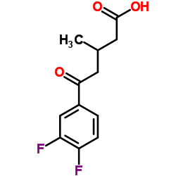 5-(3,4-DIFLUOROPHENYL)-3-METHYL-5-OXOVALERIC ACID Structure