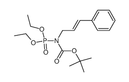 tert-butyl (diethoxyphosphoryl)(3-phenylallyl)carbamate结构式
