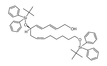 (R,2E,4E,8Z)-6,14-bis((tert-butyldiphenylsilyl)oxy)tetradeca-2,4,8-trien-1-ol Structure