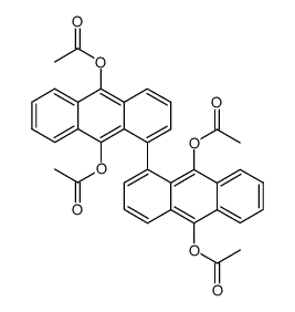 9.10.9'.10'-Tetraacetoxy-dianthryl-(1.1') Structure
