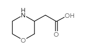 Morpholin-3-yl-acetic acid Structure