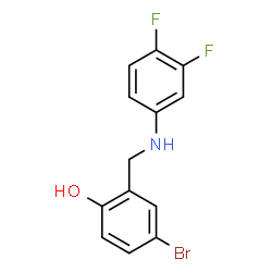 4-BROMO-2-[(3,4-DIFLUOROANILINO)METHYL]BENZENOL Structure