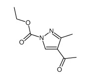 4-acetyl-1-ethoxycarbonyl-3-methylpyrazole Structure