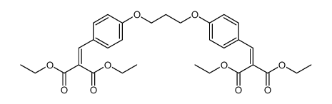 tetraethyl 2,2'-(((propane-1,3-diylbis(oxy))bis(4,1-phenylene))bis(methanylylidene))dimalonate结构式