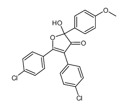 2-hydroxy-2,4-bis(p-methoxyphenyl)-5-(p-chlorophenyl)furan-3-one结构式