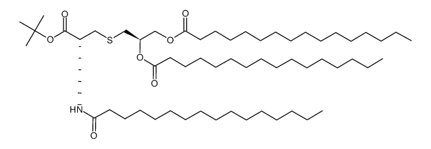 S-[2,3-bis(palmitoyloxy)-(2R)-propyl]-N-palmitoyl-(R)-cysteine tert-butyl ester结构式