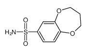 3,4-dihydro-2H-1,5-benzodioxepine-7-sulfonamide结构式
