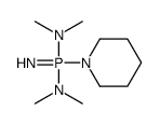 N-[dimethylamino(piperidin-1-yl)phosphinimyl]-N-methylmethanamine Structure