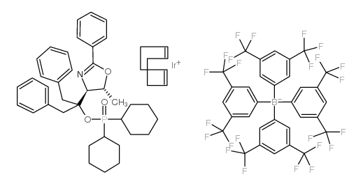 [(1,2,5,6-eta)-1,5-Cyclooctadiene][1-[(4R,5R)-4,5-dihydro-5-methyl-2-phenyl-4-oxazolyl]-2-phenyl-1-(phenylmethyl)ethyl dicyclohexylphosphinite]iridium tetrakis[3,5-bis(trifluoromethyl)phenyl]borate picture