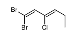 1,1-dibromo-3-chlorohexa-1,3-diene Structure