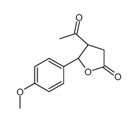 (4S,5S)-4-acetyl-5-(4-methoxyphenyl)oxolan-2-one结构式