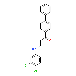 1-[1,1'-BIPHENYL]-4-YL-3-(3,4-DICHLOROANILINO)-1-PROPANONE Structure