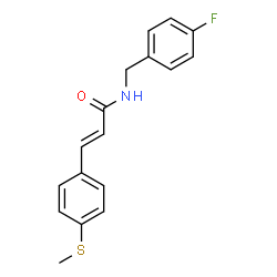 (E)-N-(4-FLUOROBENZYL)-3-[4-(METHYLSULFANYL)PHENYL]-2-PROPENAMIDE structure