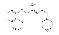 N-(2-morpholin-4-ylethyl)-2-quinolin-8-yloxyacetamide结构式