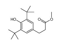 Methyl 3-[4-hydroxy-3,5-bis(2-methyl-2-propanyl)phenyl]propanoate结构式