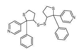 4-[2-phenyl-3-[(2-phenyl-2-pyridin-4-ylthiolan-3-yl)disulfanyl]thiolan-2-yl]pyridine结构式