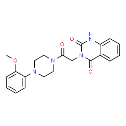 2-hydroxy-3-{2-[4-(2-methoxyphenyl)piperazin-1-yl]-2-oxoethyl}quinazolin-4(3H)-one structure