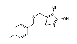 4-chloro-5-[(4-methylphenyl)methylsulfanylmethyl]-1,2-oxazol-3-one Structure