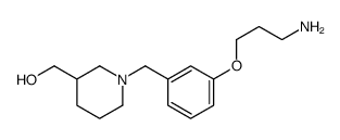 [1-[[3-(3-aminopropoxy)phenyl]methyl]piperidin-3-yl]methanol Structure
