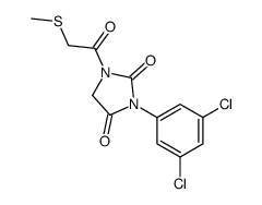 3-(3,5-dichlorophenyl)-1-(2-methylsulfanylacetyl)imidazolidine-2,4-dione结构式
