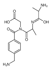 2-[[4-(aminomethyl)benzoyl]-[(2S)-2-[[(2S)-2-aminopropanoyl]amino]propanoyl]amino]acetic acid Structure