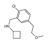 N-[[2-chloro-5-(2-methoxyethyl)phenyl]methyl]cyclobutanamine Structure