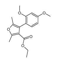 4-(2,4-Dimethoxy-phenyl)-2,5-dimethyl-furan-3-carboxylic acid ethyl ester Structure