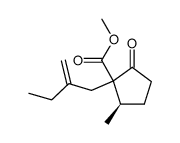 (+)-methyl 1-(2-ethylallyl)-2-methyl-5-oxocyclopentanecarboxylate结构式