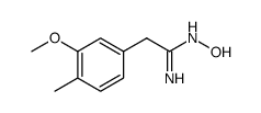 Benzeneethanimidamide, N-hydroxy-3-methoxy-4-methyl Structure