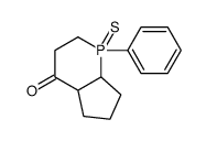 1-phenyl-1-sulfanylidene-3,4a,5,6,7,7a-hexahydro-2H-cyclopenta[b]phosphinin-4-one结构式