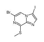 6-bromo-3-iodo-8-methylsulfanylimidazo[1,2-a]pyrazine Structure