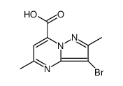 3-溴-2,5-二甲基吡唑并[1,5-a]嘧啶-7-羧酸结构式