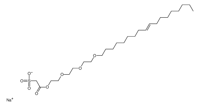 sodium 1-[2-[2-[2-(octadec-9-enyloxy)ethoxy]ethoxy]ethyl] sulphonatoacetate structure