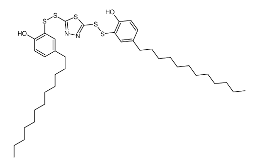 2,2'-[1,3,4-thiadiazole-2,5-diylbis(dithio)]bis[4-dodecylphenol]结构式