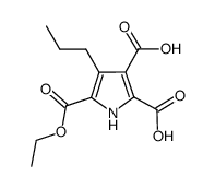 5-ethoxycarbonyl-4-propyl-1H-pyrrole-2,3-dicarboxylic acid结构式