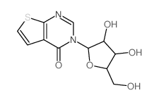 Thieno[2,3-d]pyrimidin-4(3H)-one,3-b-D-ribofuranosyl- Structure