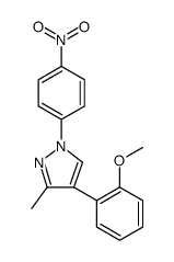 1H-Pyrazole, 4-(2-methoxyphenyl)-3-methyl-1-(4-nitrophenyl) Structure