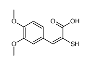 (Z)-3-(3,4-dimethoxyphenyl)-2-sulfanylprop-2-enoic acid结构式